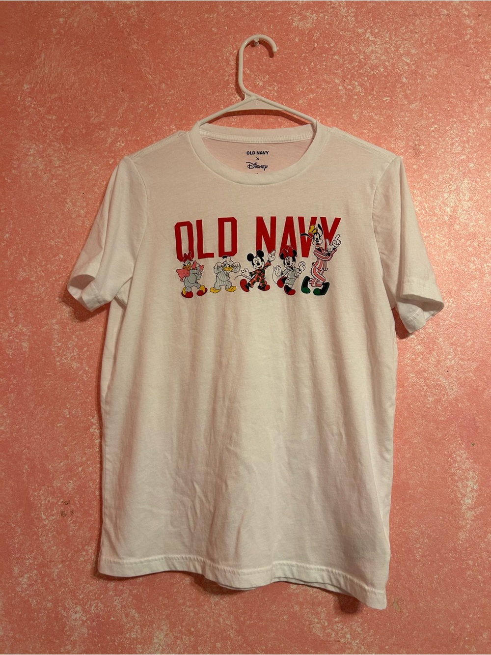 Old Navy White Tee Featuring Classic Disney Characters